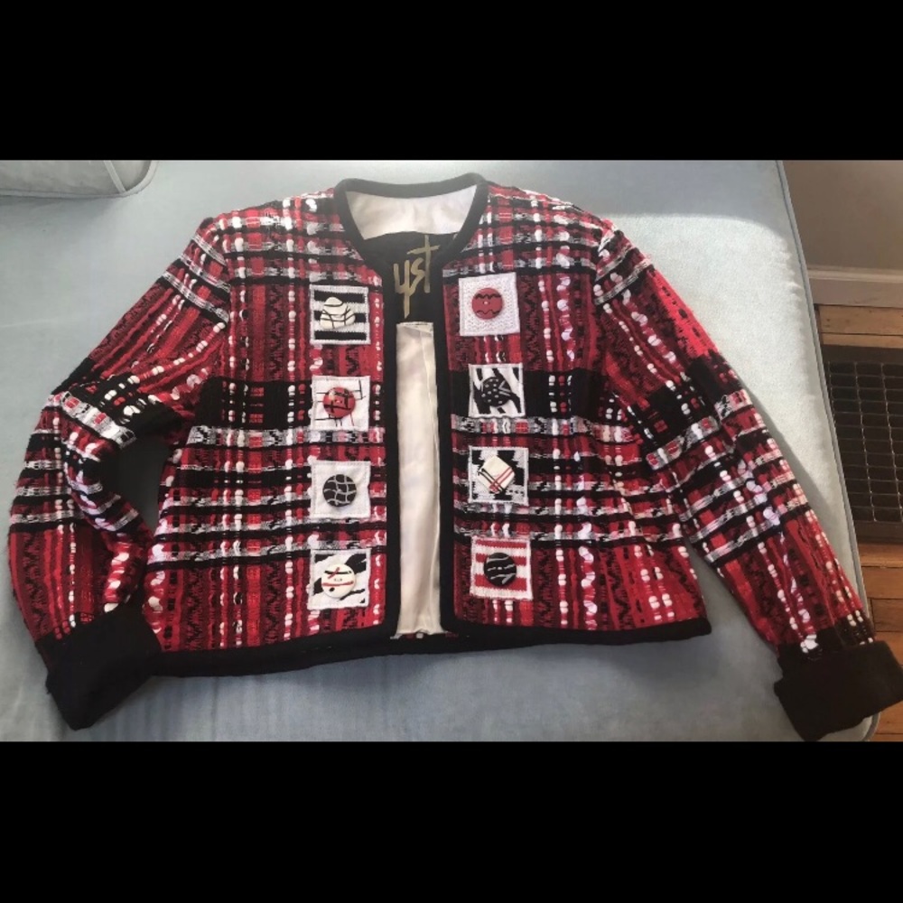 Vintage Crystal Handwovens Textured Blazer Size M